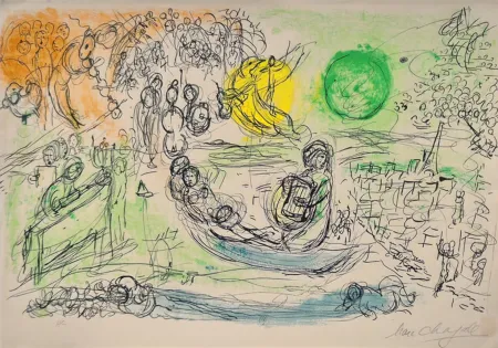 Lithograph Chagall - The Concert