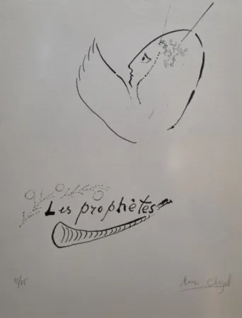 Lithograph Chagall - The Prophets