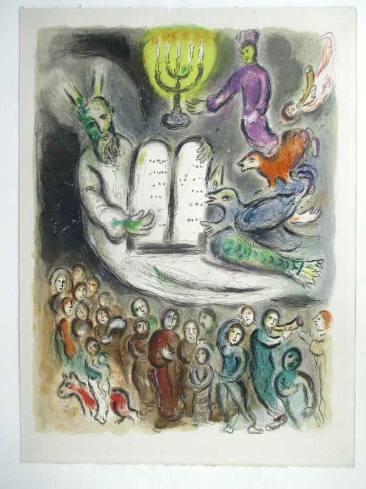 Lithograph Chagall - The Story of Exodus