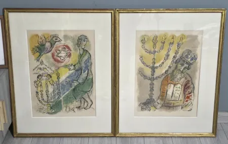 Lithograph Chagall - The Story of Exodus 1966