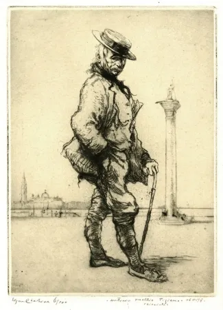 Engraving Chahine - Antonio Vecchio Tiziano, Venise
