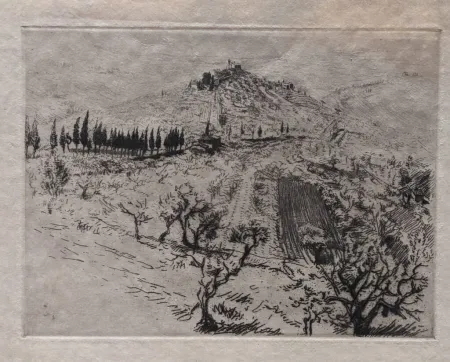 Etching Chahine - Colline Poggio (San Gimignano)