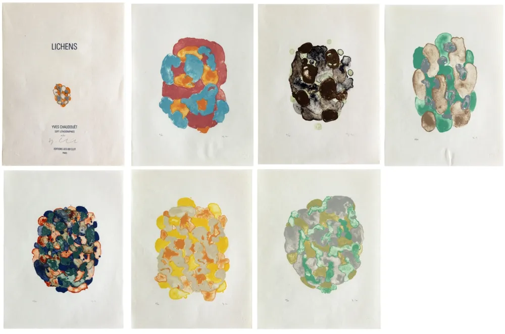 Lithograph Chaudouët - Lichens