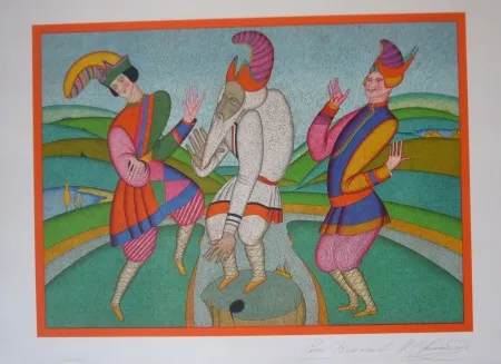 Lithograph Chemiakin - Carnaval