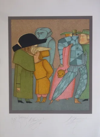 Lithograph Chemiakin - Carnaval