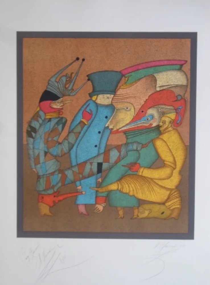 Lithograph Chemiakin - Carnaval