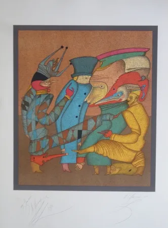 Lithograph Chemiakin - Carnaval