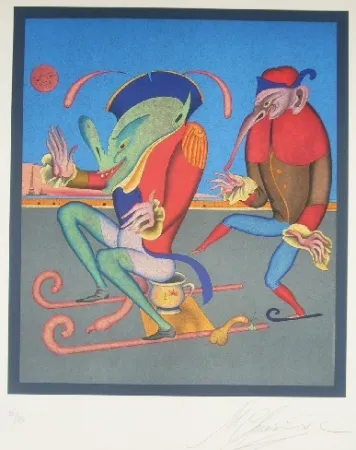 Lithograph Chemiakin - Grand carnaval de Saint Petersbourg 4