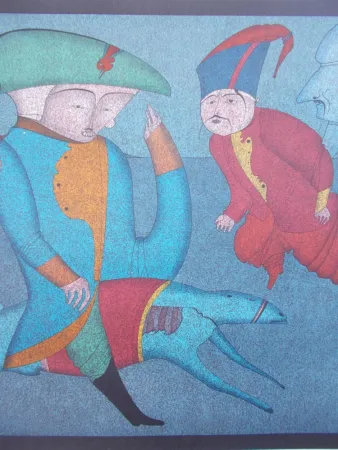 Lithograph Chemiakin - Le grand carnaval de St Petersbourg 3