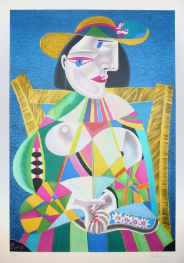 Lithograph Chemiakin - Picasso transformation 1