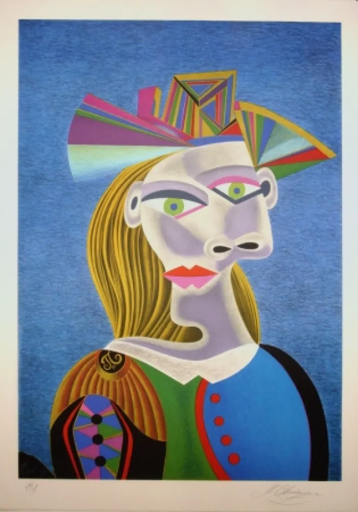 Lithograph Chemiakin - Picasso transformation 3