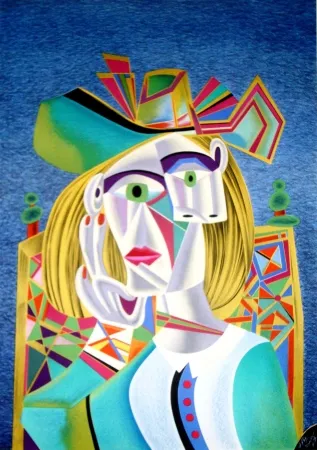 Lithograph Chemiakin - Picasso transformation 4