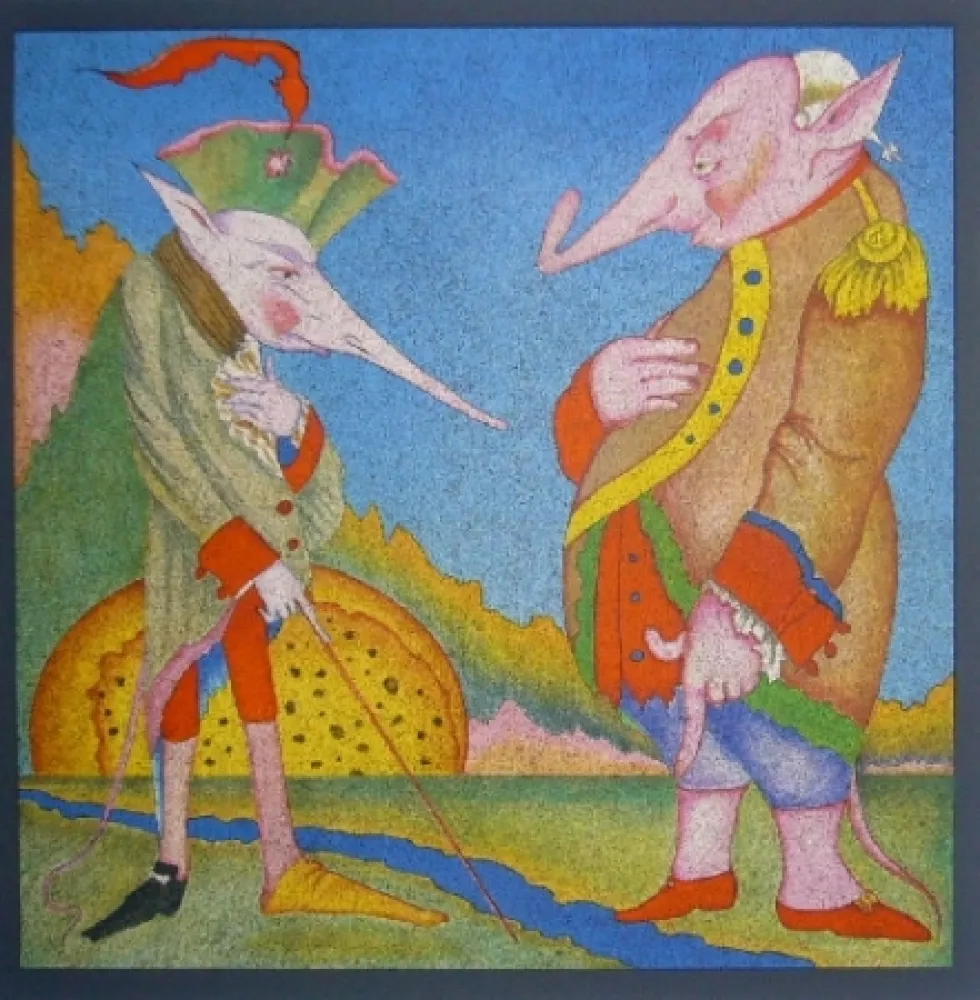 Lithograph Chemiakin - Suite Carnaval de Saint Petersbourg 10