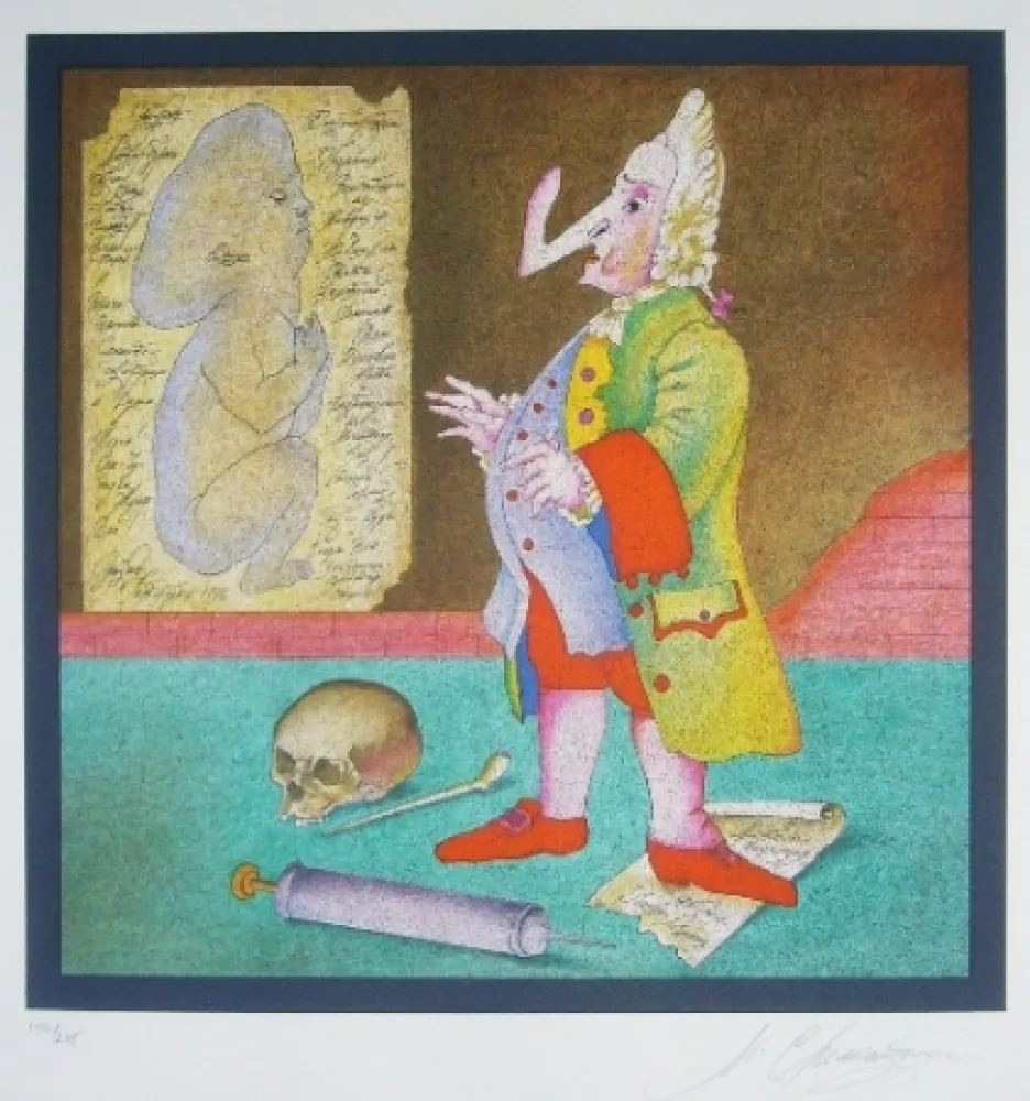 Lithograph Chemiakin - Suite Carnaval de Saint Petersbourg 2