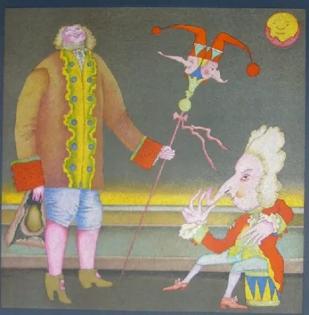 Lithograph Chemiakin - Suite Carnaval de Saint Petersbourg 8