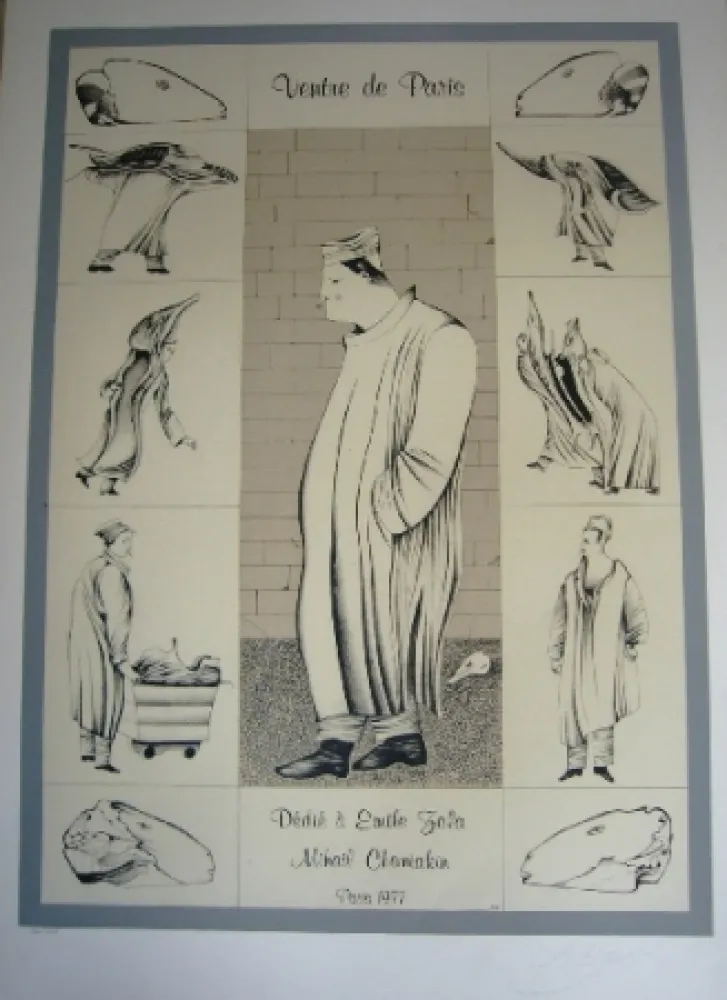 Lithograph Chemiakin - Ventre de Paris 1