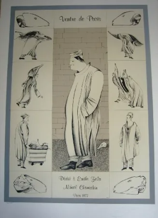 Lithograph Chemiakin - Ventre de Paris 1