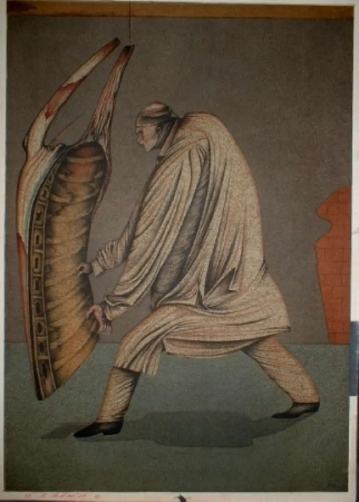 Lithograph Chemiakin - Ventre de Paris 10