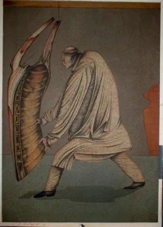 Lithograph Chemiakin - Ventre de Paris 10