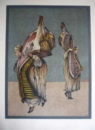 Lithograph Chemiakin - Ventre de Paris 15