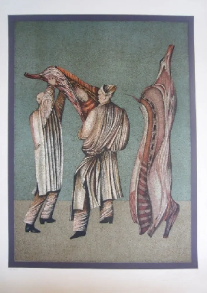 Lithograph Chemiakin - Ventre de Paris 3