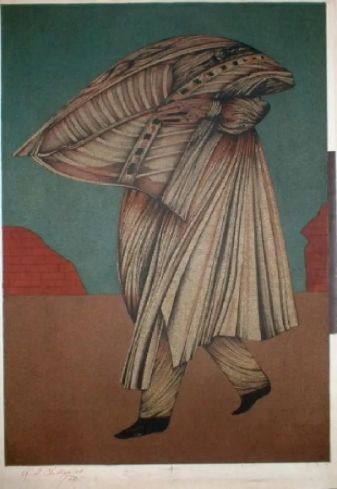 Lithograph Chemiakin - Ventre de Paris 4