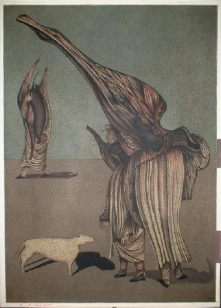 Lithograph Chemiakin - Ventre de Paris 6