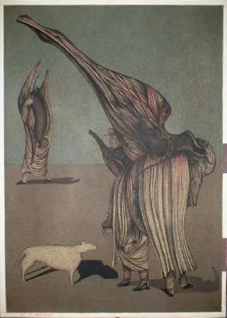 Lithograph Chemiakin - Ventre de Paris 6