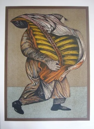 Lithograph Chemiakin - Ventre de Paris 7