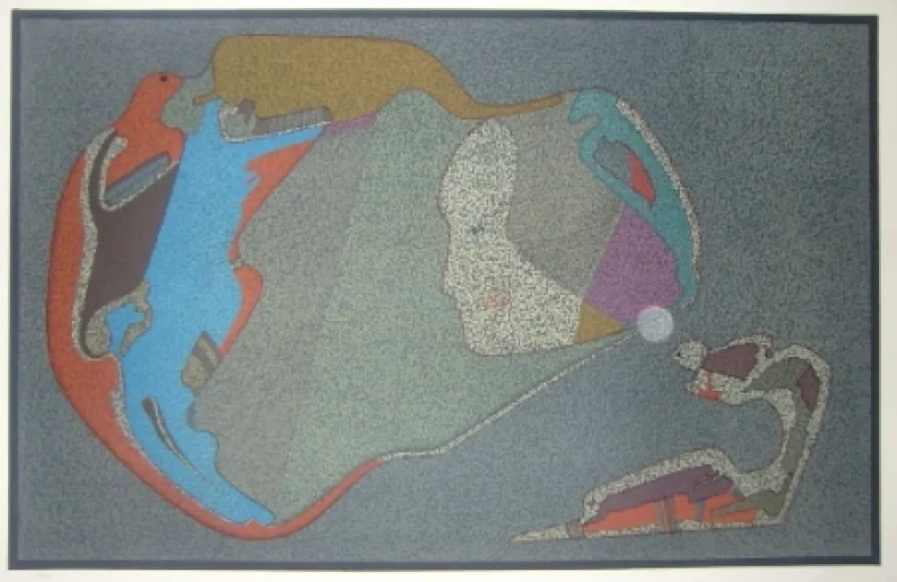 Lithograph Chemiakin - Visage monde