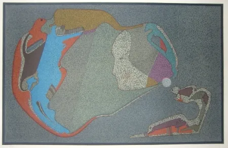 Lithograph Chemiakin - Visage monde