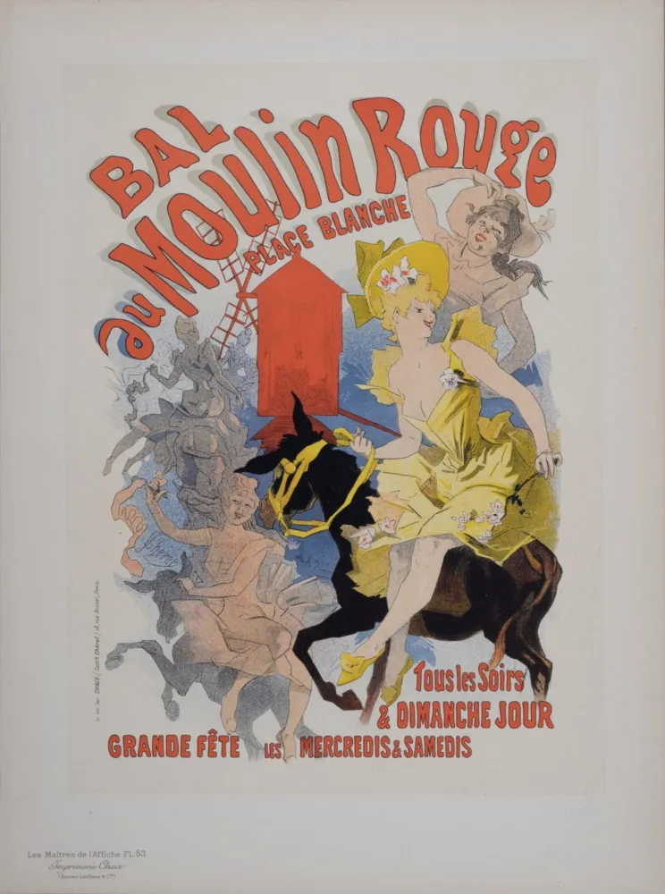 Lithograph Cheret - Bal du Moulin Rouge, Les Maitres de L’Affiche