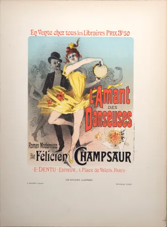 Lithograph Cheret - L'Amant des Danseuses, 1896