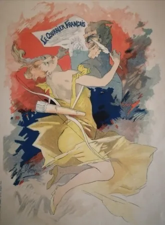 Lithograph Cheret - Le Courrier Français