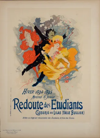 Lithograph Cheret - Les Maîtres de l'Affiche : Redoute des Étudiants, 1897