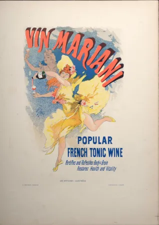 Lithograph Cheret - Vin Mariani, 1896