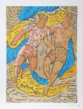 Lithograph Chia - Athletes