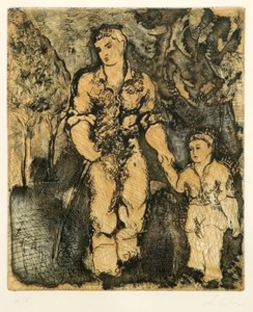 Etching Chia - Father and son