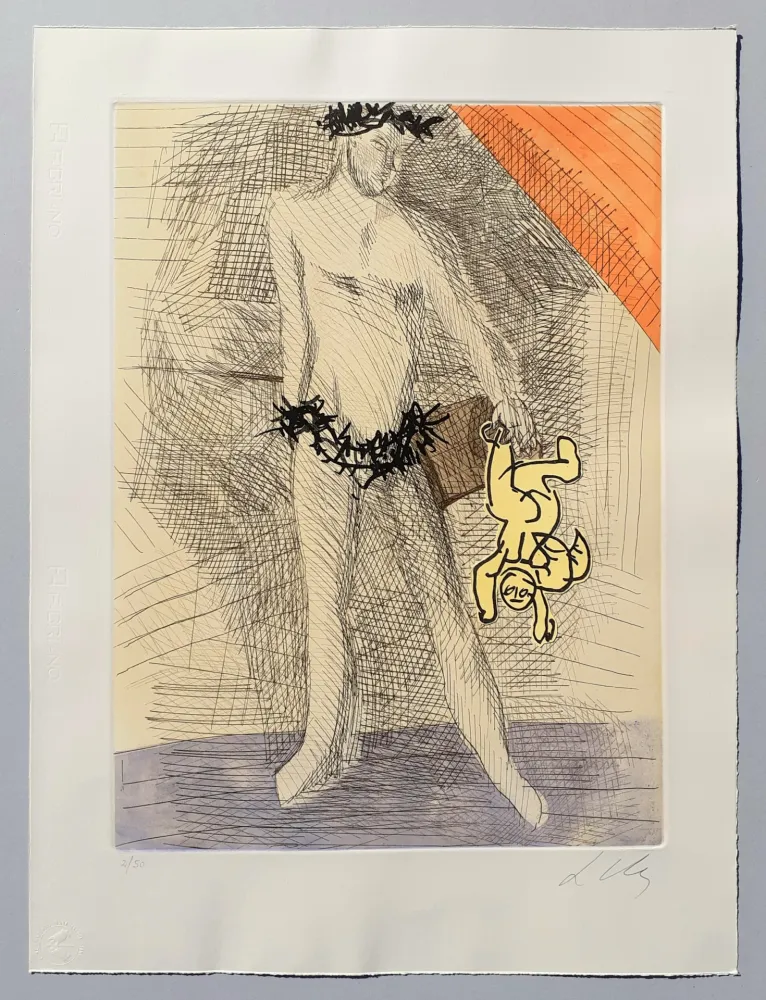 Etching And Aquatint Chia - Improvvisazioni su Leonardo (E)