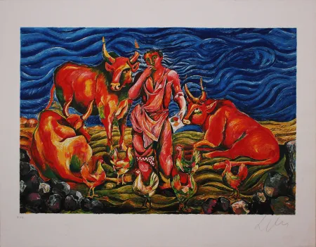 Lithograph Chia -  Pastorale