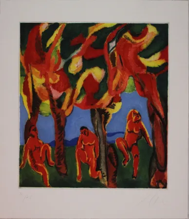 Etching And Aquatint Chia - Untitled