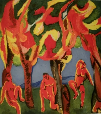 Etching And Aquatint Chia - Uomini Rossi