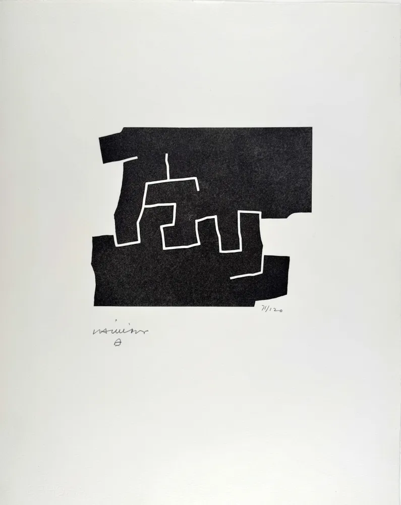 Woodcut Chillida - 10e anniversaire Fondation Maeght 