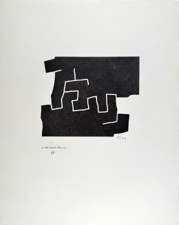 Woodcut Chillida - 10e anniversaire Fondation Maeght 