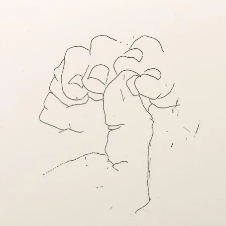Aquatint Chillida - Adoración (Adoration, Anberung)