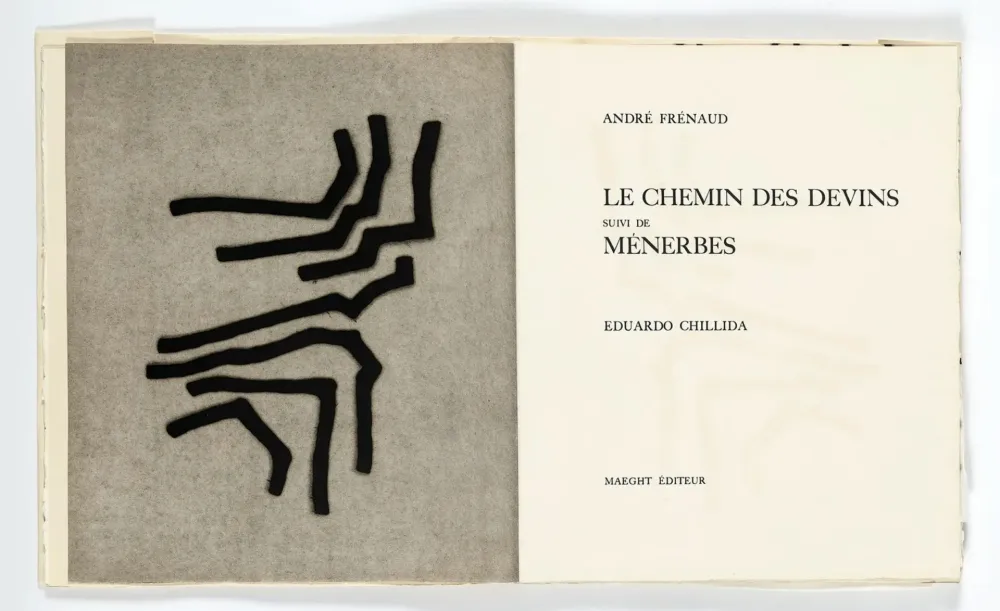 Illustrated Book Chillida - André Frénaud. LE CHEMIN DES DEVINS, suivi de Ménerbes (1966)