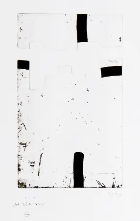 Etching And Aquatint Chillida - Argi IV