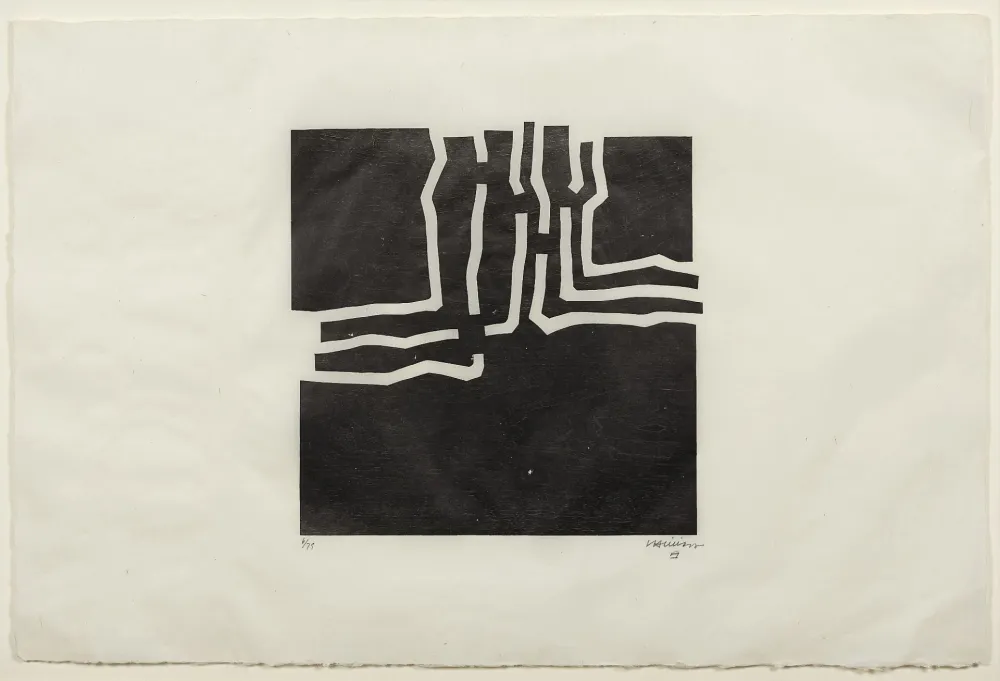 Woodcut Chillida - Beltza III
