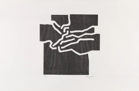 Woodcut Chillida - Beltza IV