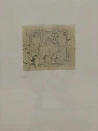 Etching And Aquatint Chillida - Bidearte I